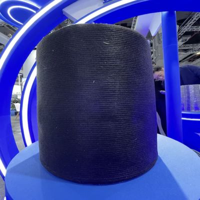 Fiberglass combo mat EMKP340B, chopped strands of black thread with black polyester veil for special purpose